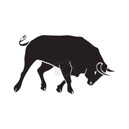 Téléchargez les photos : Bulls isolait des silhouettes abstraites. Courir des taureaux taureaux de carte de festival d'été dans la rue correbous bull-runner signe taureau-run est le encierro organisé festival de Pampelune Sanfermines honneur de Saint Fermin signe d'événement touristique taureaux Espagne - en image libre de droit