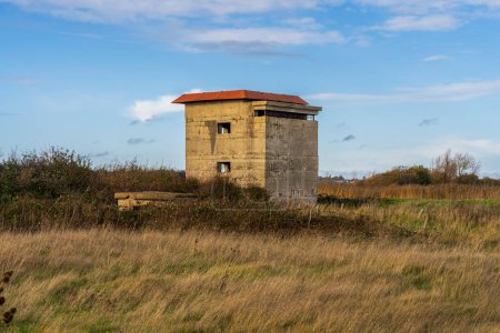 Remains of old World War II bunkers in Bawdsey, Suffolk, England, UK