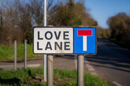 Love is a dead-end street - Sign: Love lane and a dead end street