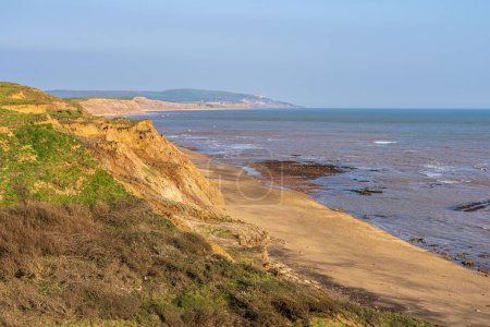 La côte de la Manche près de Brighstone Bay sur l'île de Wight, Angleterre, Royaume-Uni
