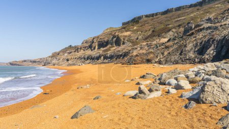 Photo for Evening on the Channel Coast near Chale Bay on the Isle of Wight, England, UK - Royalty Free Image