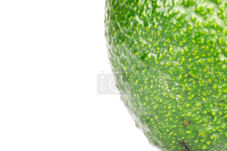 Photo for One ripe avocado, macro, isolated on white background. - Royalty Free Image