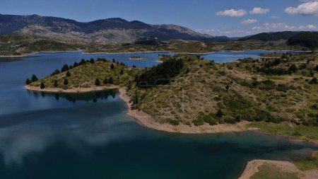 Photo for Lake Aoos, aerial drone view, Epirus, Greece - Royalty Free Image