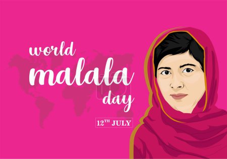 Photo for World Malala day poster design - Royalty Free Image