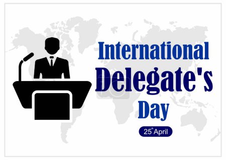 Delegados internacionales diseño de póster día