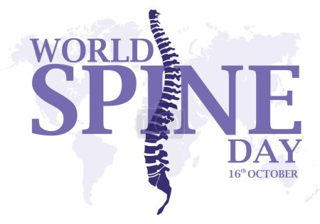 Photo for World spine day banner design. world spine day poster design. - Royalty Free Image