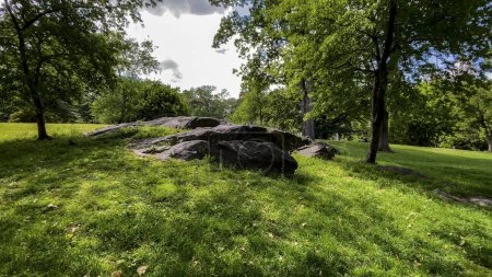 Stone en el centro de Central Park, un gran césped verde en el centro de la ciudad de Nueva York (Estados Unidos)).