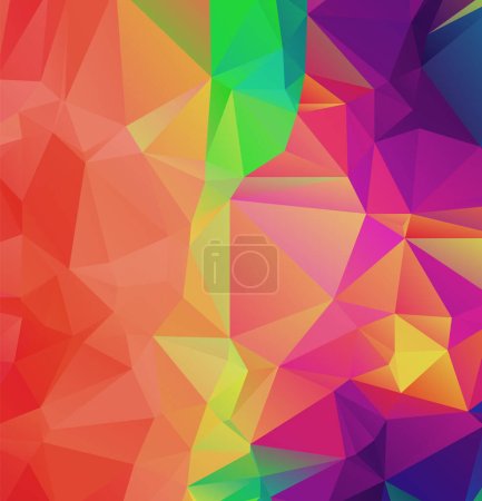 Téléchargez les illustrations : Fond géométrique abstrait de triangles. Motif mosaïque coloré. Illustration vectorielle - en licence libre de droit