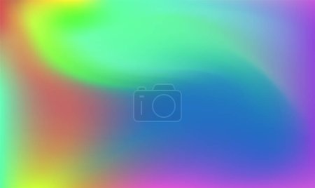 Illustration for Holographic foil. Iridescent gradient. Glitch Hologram. Pastel neon rainbow. Ultraviolet metallic paper. Template for presentation. Cover to web design. Abstract colorful gradient. - Royalty Free Image