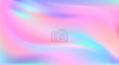 Illustration for Holographic foil. Hologram texture. Pastel neon rainbow. Ultraviolet metallic paper. Template for presentation. Cover to web design. Abstract colorful gradient. - Royalty Free Image