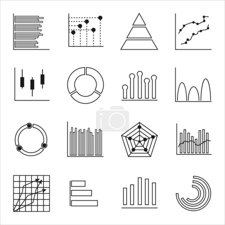 Illustration for Business icons set vector illustration - Royalty Free Image