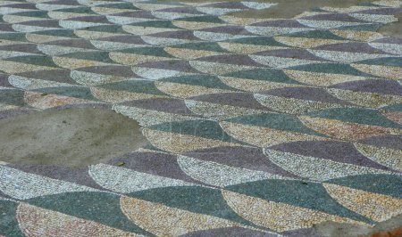Téléchargez les photos : Italy, Rome, Viale delle Terme di Caracalla, Baths of Caracalla (Terme di Caracalla), antique mosaic floor in the bath - en image libre de droit