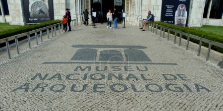 Portugal, Lisbon, Praca do Imperio (Empire Square), Jeronimos Monastery (Mosteiro dos Jeronimos), National Museum of Archeology (Museu Nacional de Arqueologia), entrance to the museum