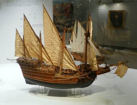 Téléchargez les photos : Portugal, Lisbon, Navy Museum (Museu de Marinha), interior of the museum, ship model - en image libre de droit