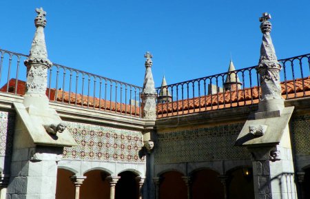 Téléchargez les photos : Portugal, Sintra, Pena Palace, intérieur du palais, Manuline Cloisters, balcon - en image libre de droit