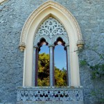 Portugal, Sintra, Park and Palace of Monserrate, window with a balcony