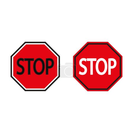 Illustration for Stop sign. Sign forbidden. Attention sign. Vector illustration. Stock image. EPS 10. - Royalty Free Image