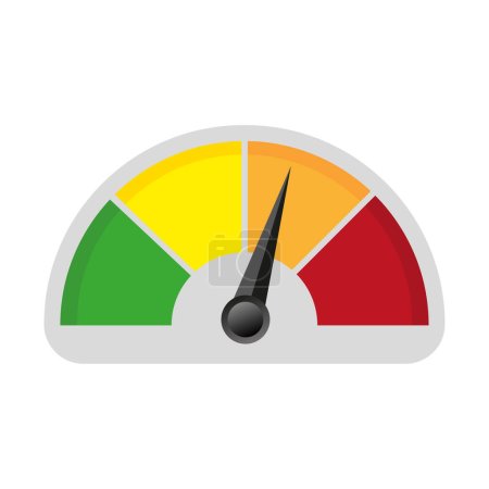 color speedometer. Business success. Vector illustration. stock image. EPS 10.