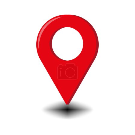 Illustration for Red pin. Locate pin gps map. Mark location. Search icon. Vector illustration. stock image. EPS 10. - Royalty Free Image