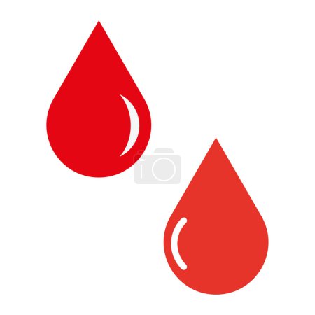 Illustration for Drops of blood. Medical icon. Vector illustration. Stock image. EPS 10. - Royalty Free Image