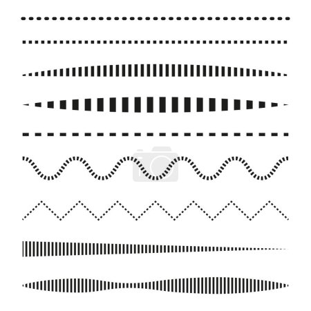 Téléchargez les illustrations : Sketch different lines for paper design. Vector illustration. EPS 10. - en licence libre de droit