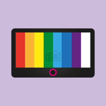 Illustration for Monitor color stripes. Vector illustration. EPS 10. - Royalty Free Image
