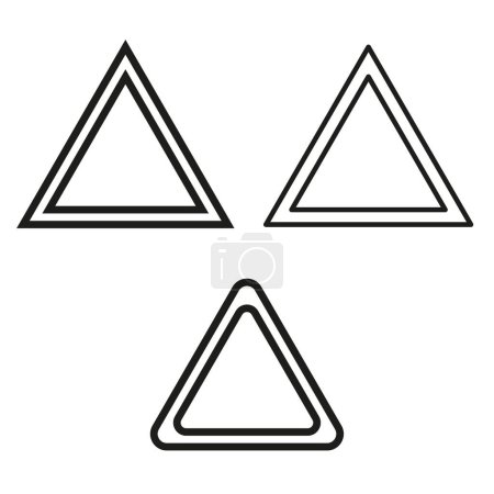Illustration for Abstract three triangles icon. Vector illustration. EPS 10. - Royalty Free Image