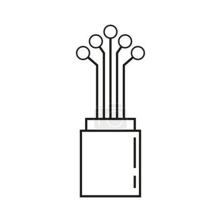 Ilustración de Optic cable icon. Global communication network. Vector illustration. EPS 10. - Imagen libre de derechos