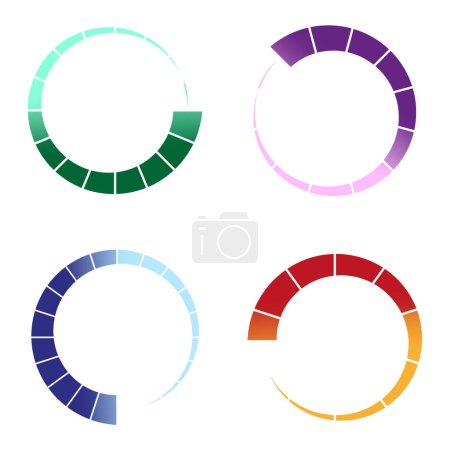 Illustration for Color circle download. Computer interface. Vector illustration. EPS 10. - Royalty Free Image