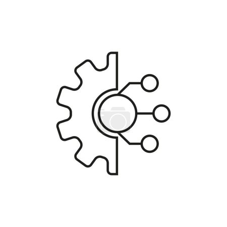 Icono de esquema de integración de datos para el diseño gráfico. logo, sitio web, redes sociales, aplicación móvil. Ilustración vectorial. EPS 10.