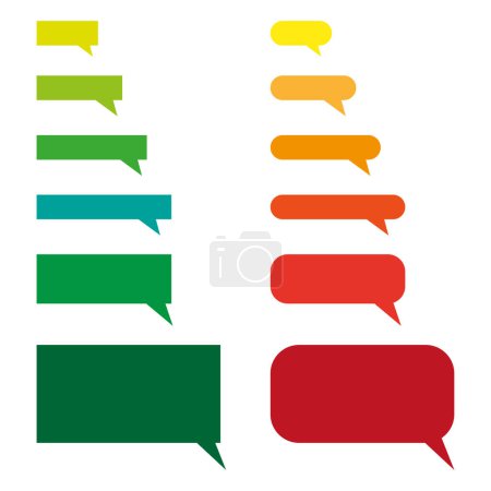 Illustration for Message template. Chatting sms template bubbles. SMS chat composer. Place your own text to the message. Phone chatting sms template bubbles. Vector illustration. EPS 10. - Royalty Free Image