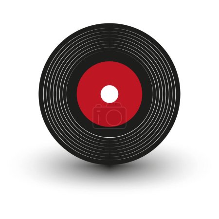 Illustration for Simple atmospheric vinyl record. Vector illustration. EPS 10. - Royalty Free Image