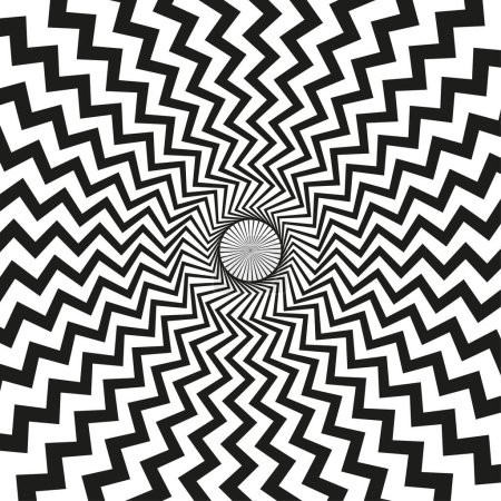 Illustration for Angular spiral background. whirlpool, rays, hypnotism, rotation, whirl, whorl, swirl background. Vector illustration. stock image. EPS 10. - Royalty Free Image