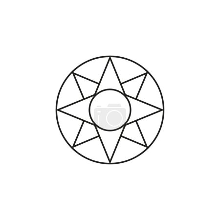 Ilustración de Estrella de Ishtar símbolo. Ilustración vectorial. EPS 10. imagen de stock. - Imagen libre de derechos