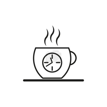 Illustration for Coffee break time icon. Vector illustration. stock image. EPS 10. - Royalty Free Image
