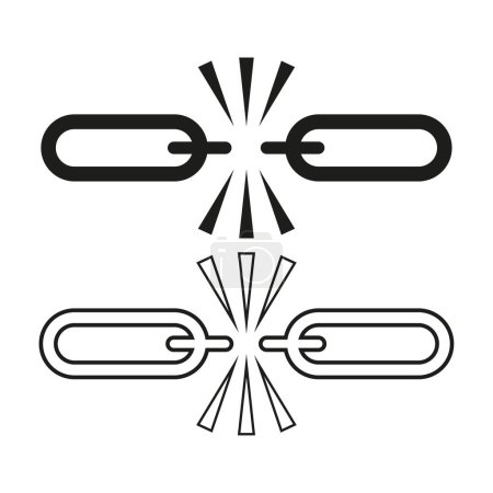 Illustration for Broken chain link icon. Vector illustration. stock image. EPS 10. - Royalty Free Image