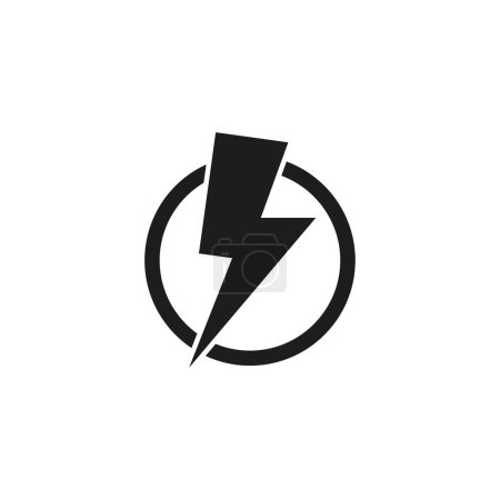 Illustration for Flash icon. Energy power. Vector illustration. EPS 10. stock image. - Royalty Free Image