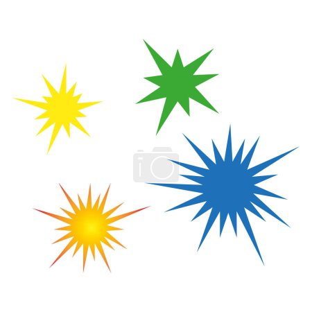 Illustration for Abstract spiky shape set. Vector illustration. EPS 10. Stock image. - Royalty Free Image