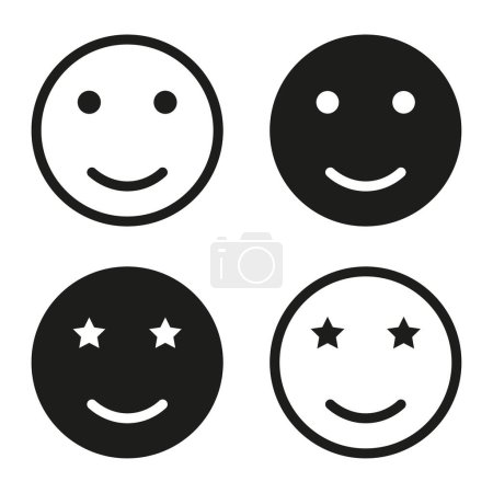 Illustration for Happy face symbol. Smile icon. Vector illustration. EPS 10. Stock image. - Royalty Free Image