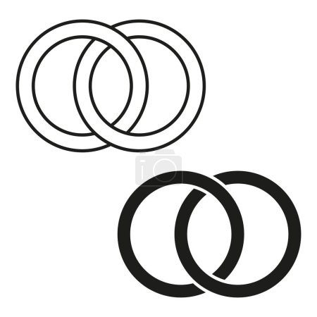 Illustration for Interlocking circles. Vector illustration. EPS 10. Stock image. - Royalty Free Image