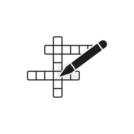 Illustration for Crossword icon. Vector illustration. EPS 10. Stock image. - Royalty Free Image