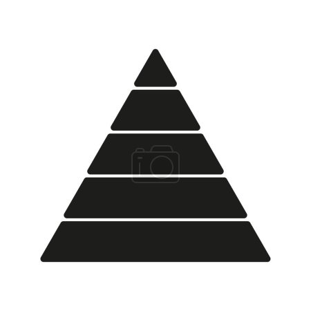 Ilustración de Icono de pirámide para infografías. Triángulo con 5 niveles. Ilustración vectorial. EPS 10. Imagen de stock. - Imagen libre de derechos