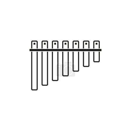 Illustration for Panpipes icon. Pan flute icon. Vector illustration. EPS 10. Stock image. - Royalty Free Image