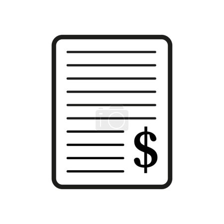 Illustration for Invoice icon. Vector illustration. EPS 10. Stock image. - Royalty Free Image