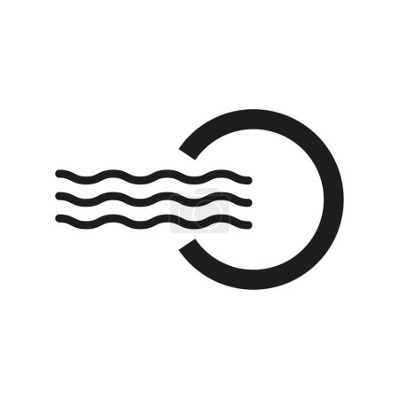 Illustration for Sir filter sign. Air flow symbol. Purifier icon. Vector illustration. EPS 10. Stock image. - Royalty Free Image