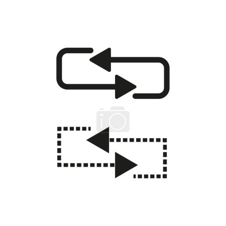 Reversible process arrows. Data exchange symbol. Vector illustration. EPS 10. Stock image.