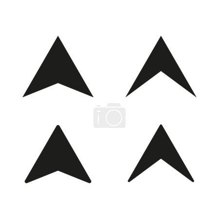 Navigation arrow icons. Directional pointers. Vector illustration. EPS 10. Stock image.