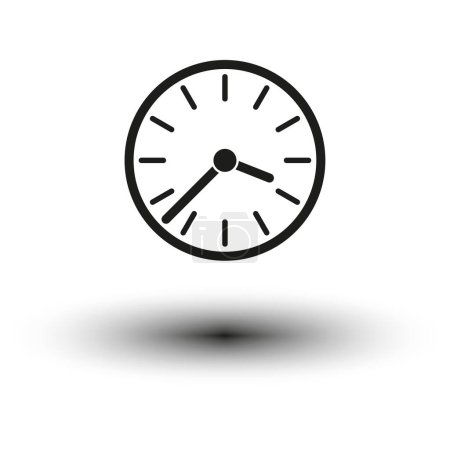 Simple clock icon. Time concept. Minimalist style. Efficient symbol. Vector illustration. EPS 10. Stock image.