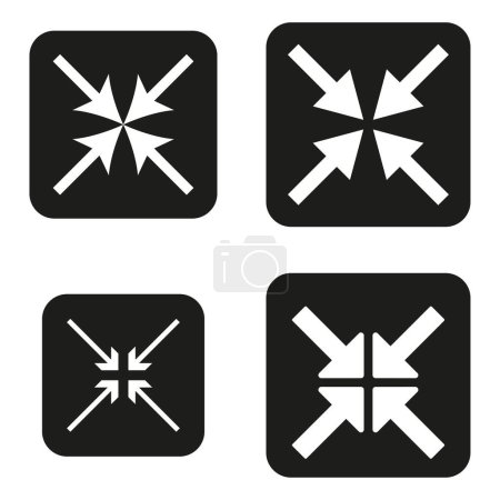 Star patterns in squares. Abstract design icons. Creative spark symbols. Vector illustration. EPS 10. Stock image.