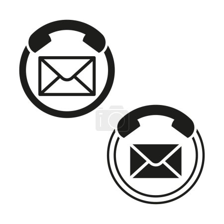 Icono de sincronización de correo electrónico. Ciclo de mensajes. Actualización continua. Ilustración vectorial. EPS 10. Imagen de stock.